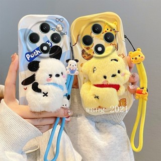 手機殼 OPPO Reno12 F 12F A3 Pro 5G 經典可愛 3D 夏季馬卡龍卡通防震矽膠軟背蓋帶娃娃掛繩