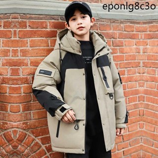 韓國代購 零下-40度 保暖外套 羽絨服 加厚保暖外套 雪地外套2024冬季時尚男童羽絨服中大童休閒加厚白鴨絨派克外套保