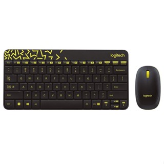 Logitech 羅技 MK240 Nano 無線鍵盤滑鼠組(黑/黃)[大買家]