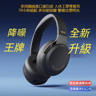 Sibyl 頭戴式藍芽耳機 頭戴式耳機 主動降噪耳機 70H超長續航 無線有線耳機 適用蘋果安卓 極速閃充耳機 電腦耳機