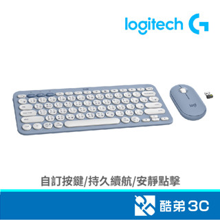 Logitech 羅技 Pebble 2 Combo 無線藍牙鍵鼠組(天空藍) 酷弟3C
