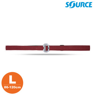 SOURCE 藏錢腰帶 Slim Travel Belts (鋁扣) 深紅L｜(86-120cm / 織帶寬2.5cm)