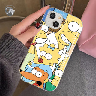 可愛辛普森 情侶 蘋果15 iphone14 13 12 11 氣囊大孔軟殼 XR 防摔手機殼 7/8透明手機殼