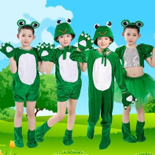 快樂小青蛙舞蹈服裝兒童小青蛙表演服裝幼兒園小動物快樂的小青蛙舞蹈服裝六一兒童小青蛙表演服價值小動物表演服7.12
