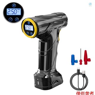 Crtw 120W 汽車氣泵手持式空氣壓縮機便攜式輪胎充氣機壓力錶帶 LED 燈用於汽車摩托車自行車輪胎球游泳圈