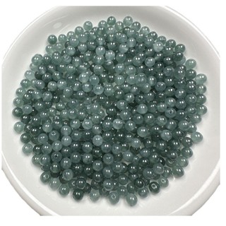 宏雲Hongyun-jf-(10pcs)- 危地馬拉A貨翡翠玉冰種藍水危料散珠子圓珠配件手鍊項鍊配件材料