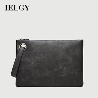 IELGY男士手拿包時尚復古大容量手拿包輕便商務通勤手機零錢包