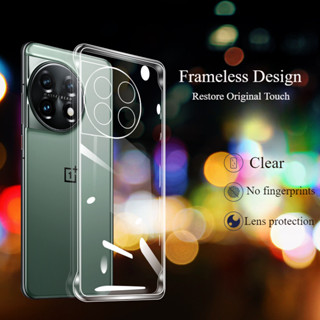 適用於 OnePlus Ace 5 透明無框手機殼 OnePlus 13 12 保護套透明超薄硬 PC 超薄背面防震