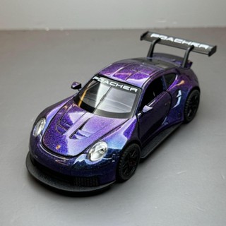 模型車 1:32 合金車 保時捷 Porsche 911 gt3 rs 跑車 開門 聲光 迴力車 玩具車 模型汽車 擺飾