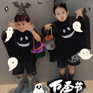 【臺出免運】萬聖節cos服兒童服裝男童裝扮服飾幽靈女衣服幼兒園披風斗篷套裝兒童萬聖節萬聖節服裝萬聖節裝扮童裝