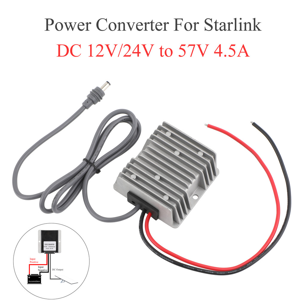 適用於 Starlink MINI DC 電源升壓轉換器 12V/24V 至 57V 4.5A 帶 Starlink 公