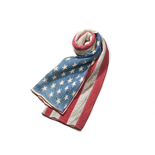[FLOMMARKET]MY NAME IS PETER PETER USA FLAG SCARF 美國國旗 圍巾 紅藍