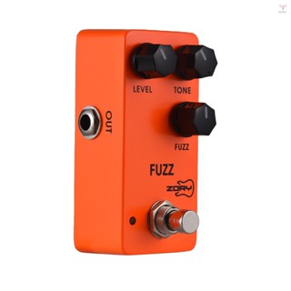 Zory 吉他法茲效果踏板 LEVEL/TONE/Fuzz 多功能控制 DC 9V 6.35mm 輸入/輸出介面鋁合金電