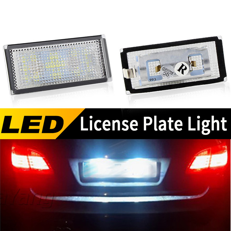 2 件白色 LED 汽車後牌照燈牌照燈 12V 適用於 BMW E65 / E66 730i 735i 740i 745