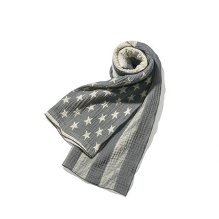 [FLOMMARKET]MY NAME IS PETER PETER USA FLAG SCARF 美國國旗 圍巾 灰色