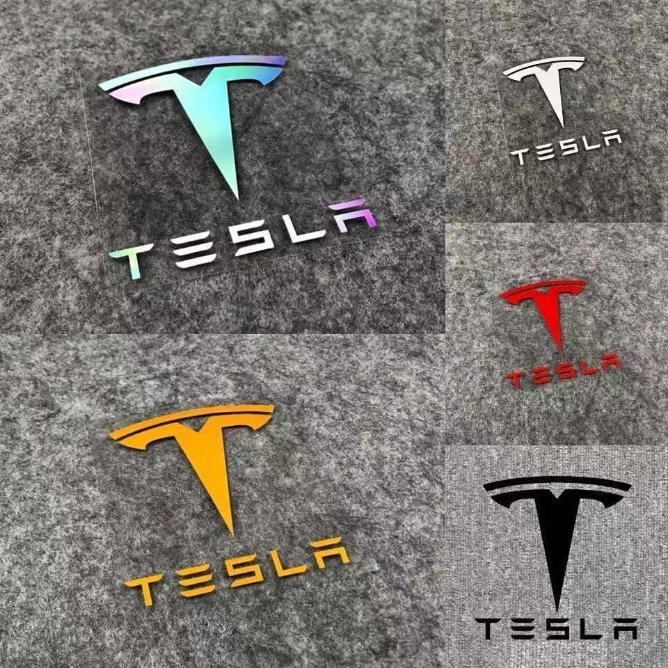 Tesla🚗馬斯克企業特斯拉小牛電動標誌貼紙鏤空TESLA電動車電腦箱包貼紙 特斯拉汽車用品 裝飾改裝TESLA