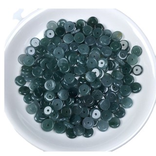 宏雲Hongyun-jf-(10pcs)- 緬甸翡翠a貨冰種危料小玉扣玉石吊墜掛件編織玉器工藝品