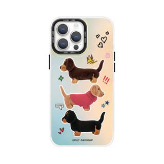 適用於可愛三隻臘腸狗iPhone15Promax情侶手機殼nova12華為mate60pura70磁吸magsafe小米