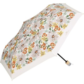 日本 Wpc. 晴雨兩用 UV80%折傘/ Blooming Flower Off White eslite誠品