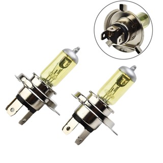 [THUNDER-TW]2pcs 汽車琥珀燈 H4 鹵素燈泡頭燈套件 12V 100W 3000K 1700LM