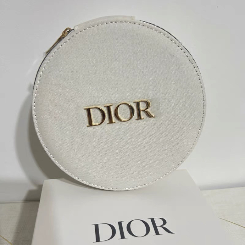 Dior2000 化妝包圓餅簡約鏡子收納包3