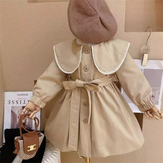 Baby童衣 女童娃娃領風衣 韓版寶寶收腰夾克外套 小女孩秋裝外套 【現貨】