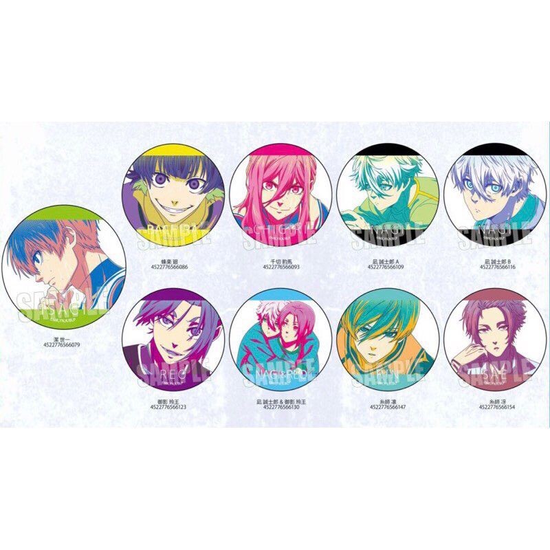 藍色監獄 BLUE LOCK POP-TONE徽章系列 潔世一 蜂樂廻 御影玲王 糸師凜 糸師冴 凪誠士郎 千切豹馬