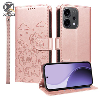 XICCI適用於OPPO Reno 14 14Pro 14F 13 13Pro 13F 12 11F 10 可愛狗狗皮夾