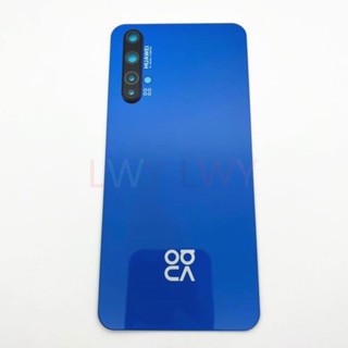 適用於華為 Nova 5T 電池後蓋後門 3D 玻璃面板玻璃外殼 Nova5T 相機玻璃鏡頭膠