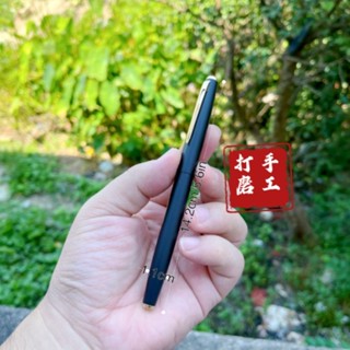 【精選鋼筆】雙層盔甲尖長刀研鋼筆純手工打磨2.5mm特大銥粒易齣鋒易粗細變化