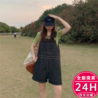 【梨卡】隔日到貨 女裝 牛仔 吊帶短褲 學生風牛仔吊帶褲 顯瘦吊帶短褲 甜美 性感連身吊帶短褲GA3497【現貨24H】