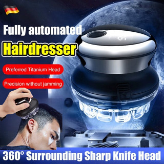 防水低噪音全自動飛碟理髮師 360° Surround Sharp Knief Head USB 充電理髮器