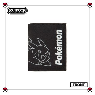 OUTDOOR 寶可夢Pokemon夜光皮卡丘對折短夾/ 黑色/ ODGO21A06BK eslite誠品