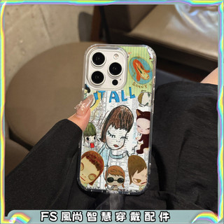 奈良美智 大頭娃娃 蘋果i16手機殼 透明 magsafe 強磁 15 14 13 12 11 promax 磁吸手機殼