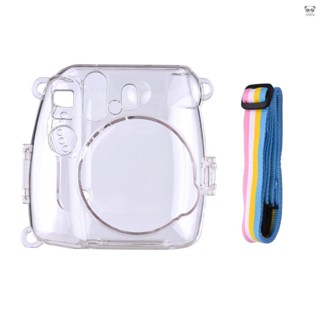 拍立得相機透明保護殼 帶彩虹掛繩 適用Fujifilm Instax Mini 8/9