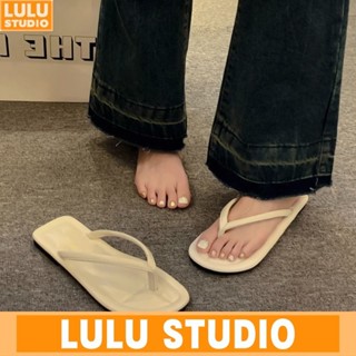 LULU【平底人字拖鞋女】夏季百搭 通勤 防滑 耐磨 大碼 外穿 夾腳趾 網紅涼拖 涼鞋 海邊 遊泳 沙灘鞋 PZ51