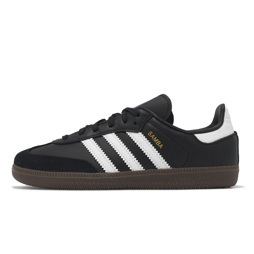 adidas 童鞋 Samba OG 中童 黑 白 膠底 金標 小朋友 三葉草 德訓鞋 [ACS] IE3678