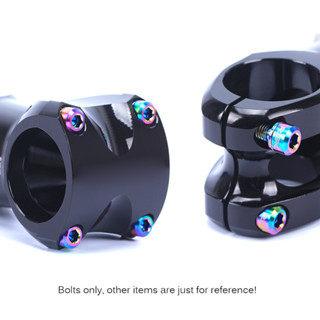 【SNTW】RISK 4pcs M6x18/20mm 鈦鈦螺栓螺絲用於 MTB 碟剎卡鉗帶適配器墊片