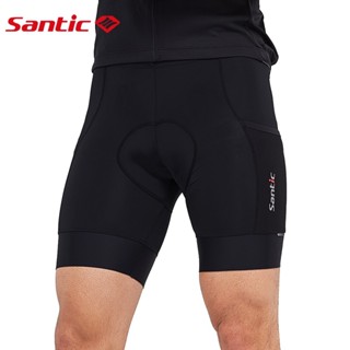 Powerband Santic 騎行短褲男士 4D Coolmax 加墊自行車短褲夏季透氣山地自行車大號彈力褲