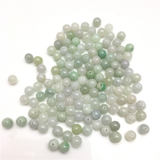 宏雲Hongyun-jf-(10pcs)- 天然玉器a貨玉石散珠配件緬甸翡翠玉珠子批發A貨7.5mm圓珠糯豆種