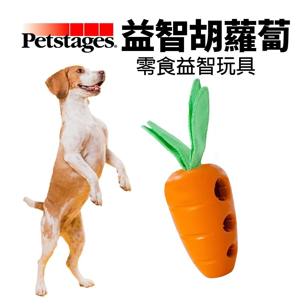 美國 Petstages 67674 益智胡蘿蔔  磨牙 潔齒 啃咬 益智玩具 藏食益智玩具『WANG』