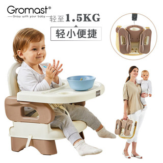 Gromast輕便折疊寶寶餐椅 嬰幼兒餐桌椅子多功能 兒童吃飯座椅 便攜兒童座椅 寶寶餐椅 嬰幼兒餐椅 多功能小紅書同款
