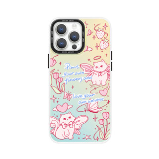 適用於iPhone15小米14夏天手機殼磁吸vivo榮耀100蝴蝶ins風蘋果16Promax粉色貓咪OPPOfindx
