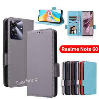 Realme Note 60 X 60X RealmeNote60 4G 2024 外殼卡翻蓋插槽支架支架軟 TPU 邊
