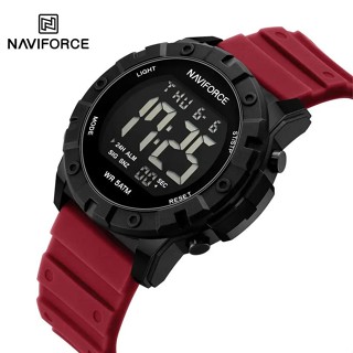 Naviforce NF7110 男士數字手錶運動液晶手錶男士 5Bar 防水手錶男士數字夜光手錶