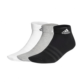 adidas 休閒襪 T SPW ANK Socks 白灰黑 低筒 短襪 襪子 愛迪達 3雙入 [ACS] IC1283