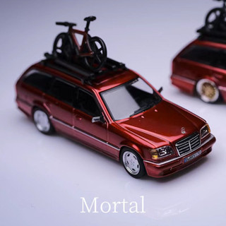 【1150人收藏】現貨Mortal 1:64AMG 賓士S124旅行低趴改裝汽車模型模擬合金車模絕版模型