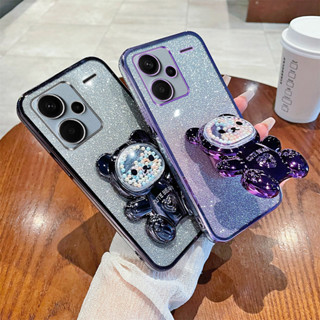 Redmi Note 13 Note13 Pro Plus 5G 後殼的豪華手機殼軟矽膠時尚漸變粉色黑色銀色紫色藍色閃光