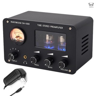 音箱 sa-1000發燒電子管膽前級hifi功放音響 hifi發燒級音響前置放大器 4進2出無損音訊切換放大器 4路輸入