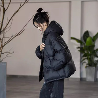 愛依依 風衣外套 防風外套 風衣棉衣外套 保暖 麵包服 S-2XL新款小可愛連帽棉衣女短款棉襖外套-1223.